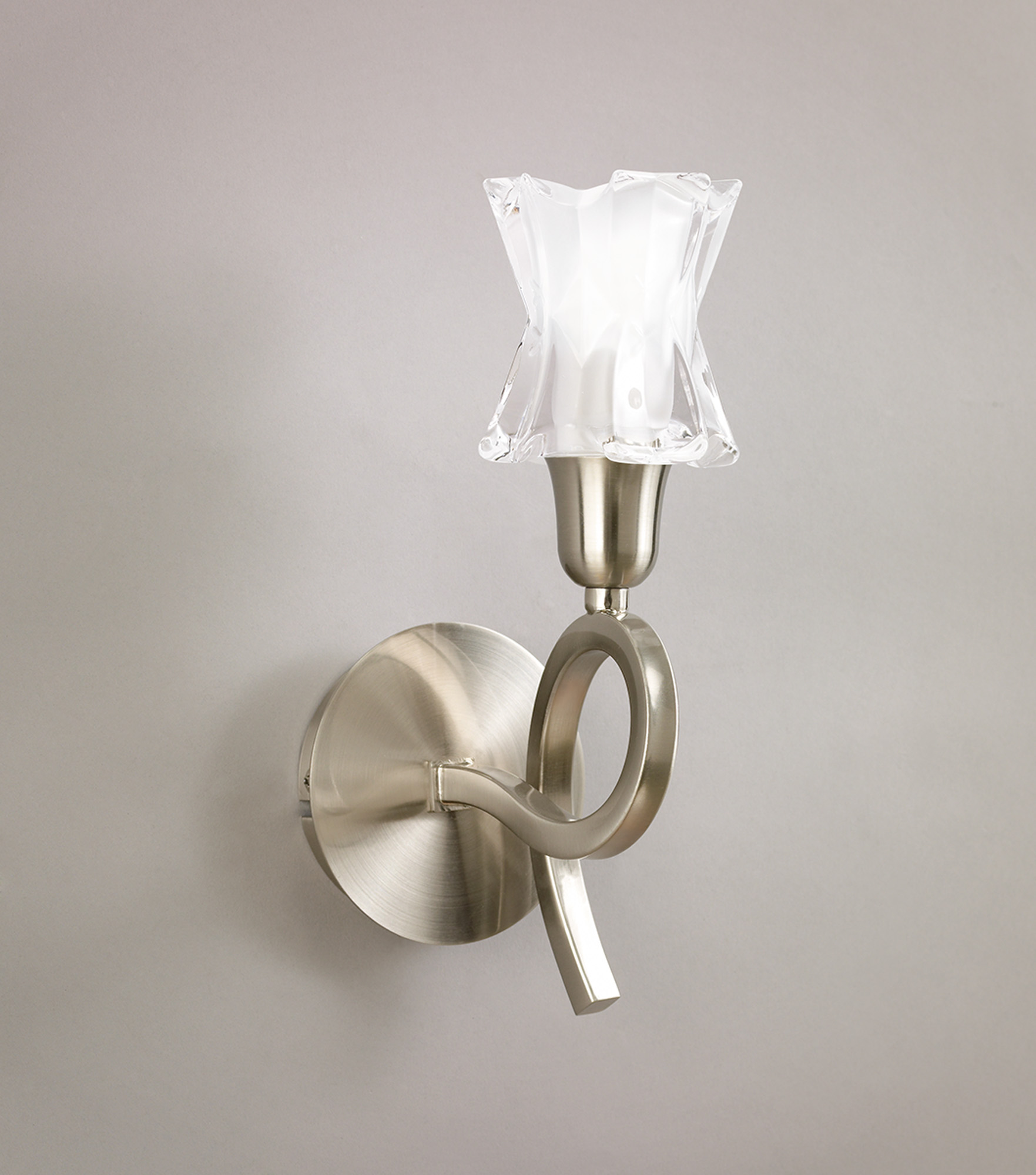 Alaska Satin Nickel Wall Lights Mantra Armed Wall Lights Alaska Satin Nickel Wall Lights Mantra Armed Wall Lights